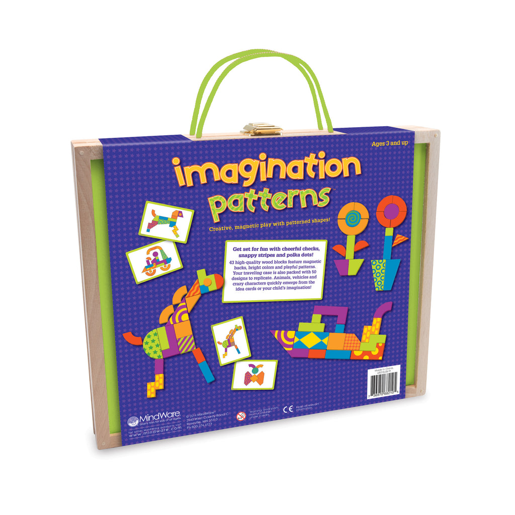 42 Brightly Colored Wooden Magnetic Blocks with 50 Puzzles K6551