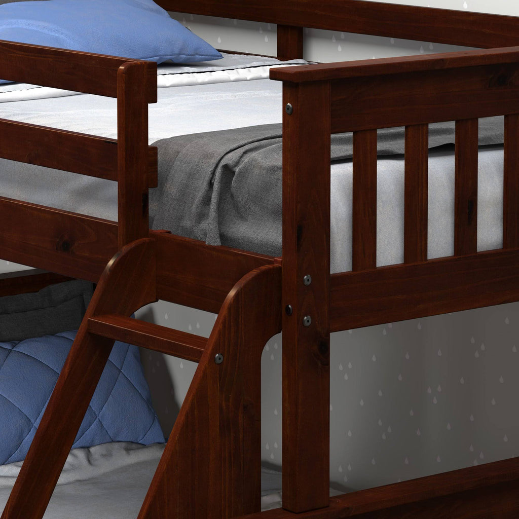 Dark Cappuccino Twin/Full Bunk Bed T9012