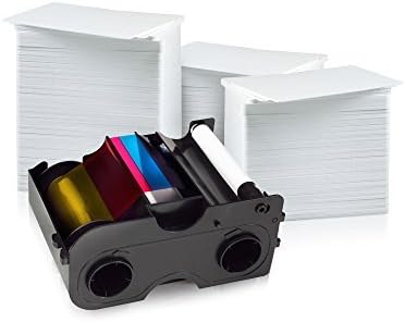 YMCKOK Ribbon and Blank PVC ID Cards Bundle L397190