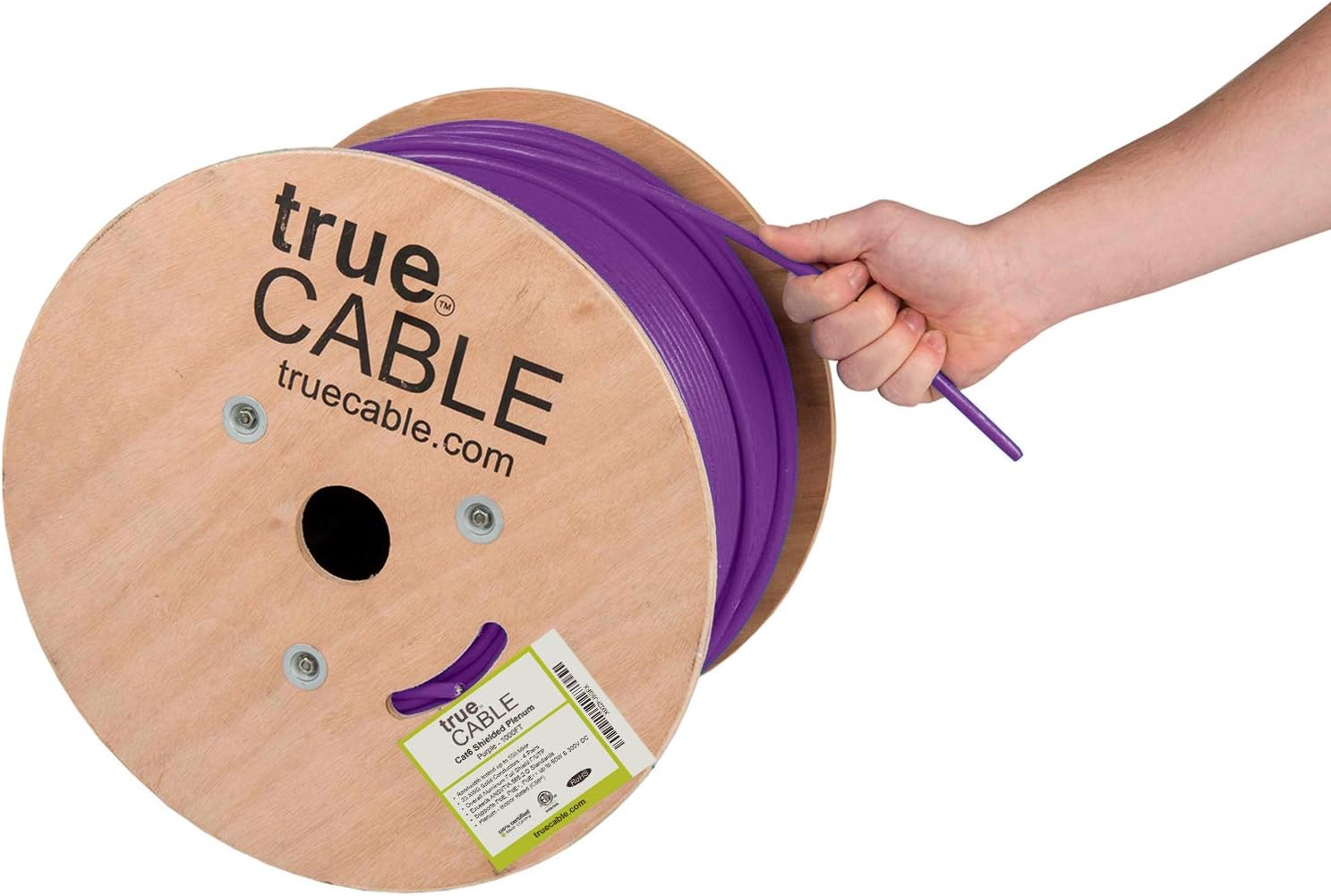 1000ft White 23AWG Solid Bare Copper Bulk Ethernet Cable X36892
