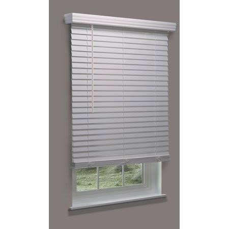 White Faux Wood Cordless Blinds O557130