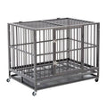 42 inch Metal Dog Cage Crate Kennel with Tray M2846
