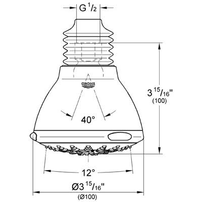 Chrome Shower Head Z4687