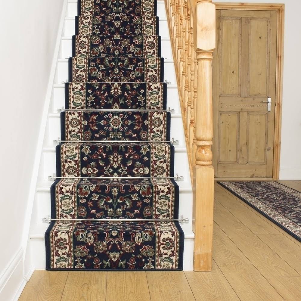 Persian Blue Stair Carpet Runner 4 foot M7277