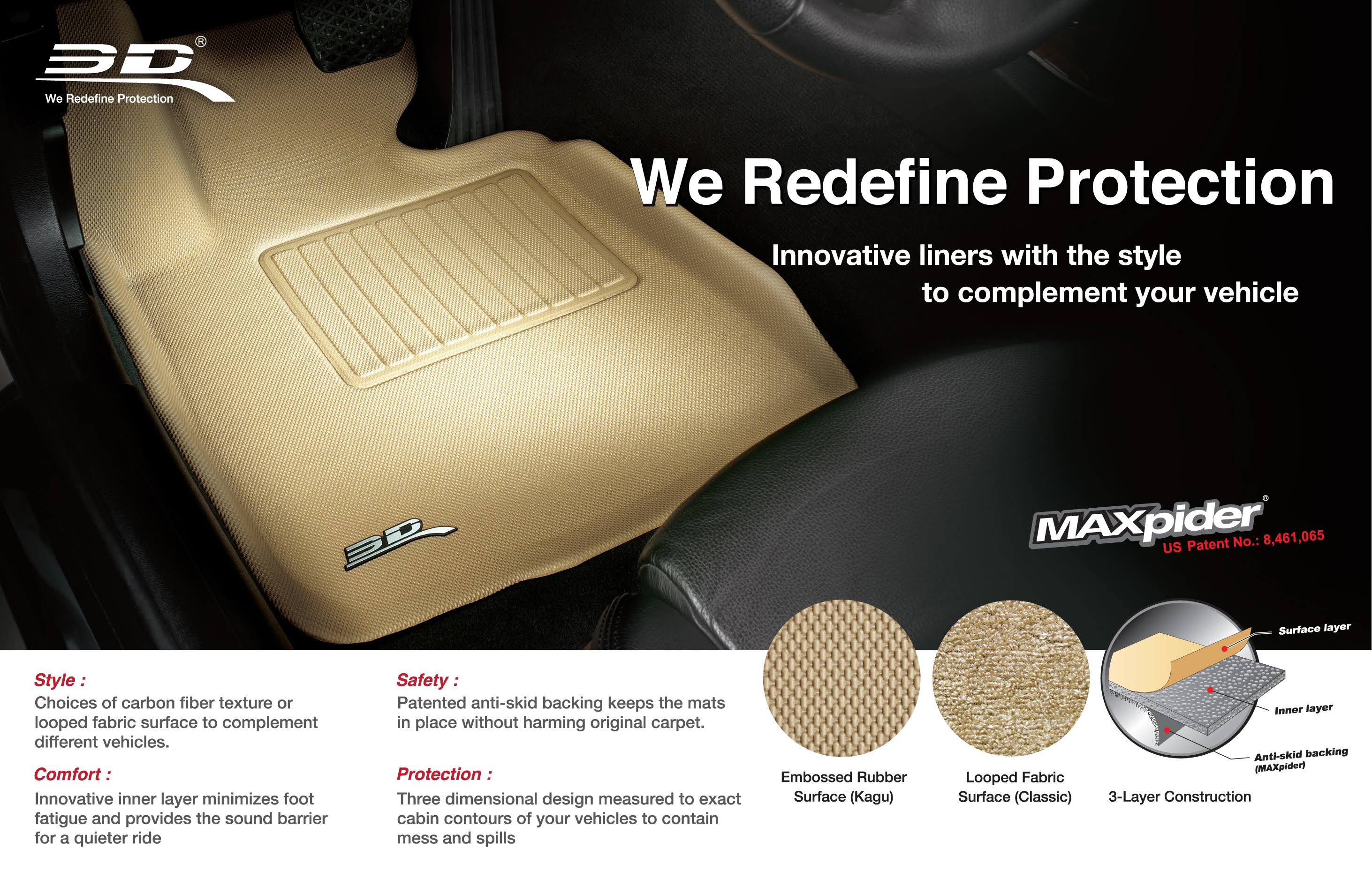 Black Front Row Floor Mat A2445