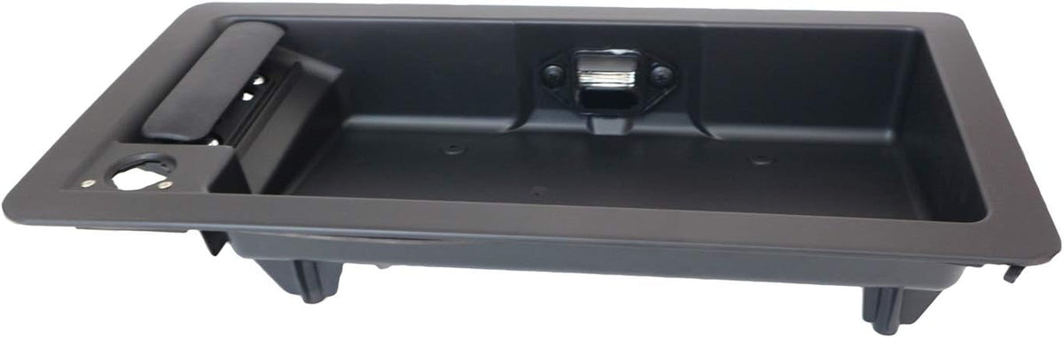 Rear Passenger Side Exterior Cargo Door Handle & License Plate Housing Frame Bracket for Ford Van E150 E250 E350 Pack of 2 Q28925