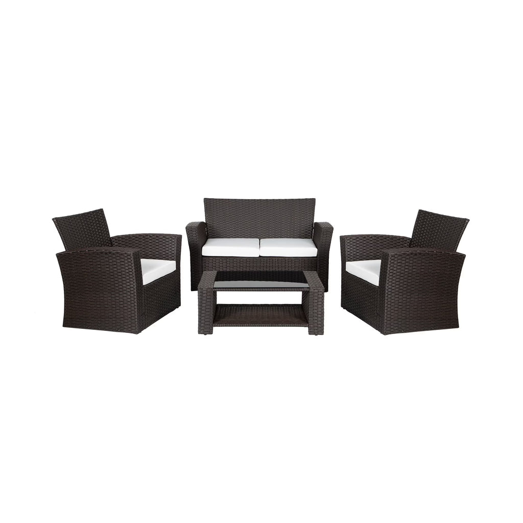 Chocolate 4-piece Patio Conversation Set V5996