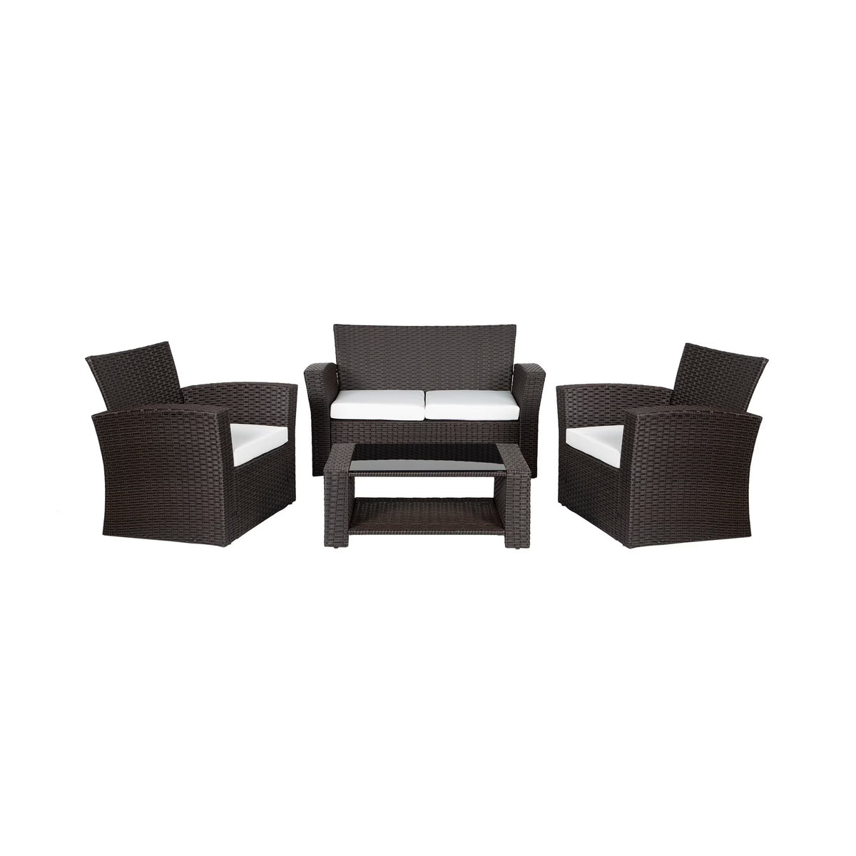 Chocolate 4-piece Patio Conversation Set V5996