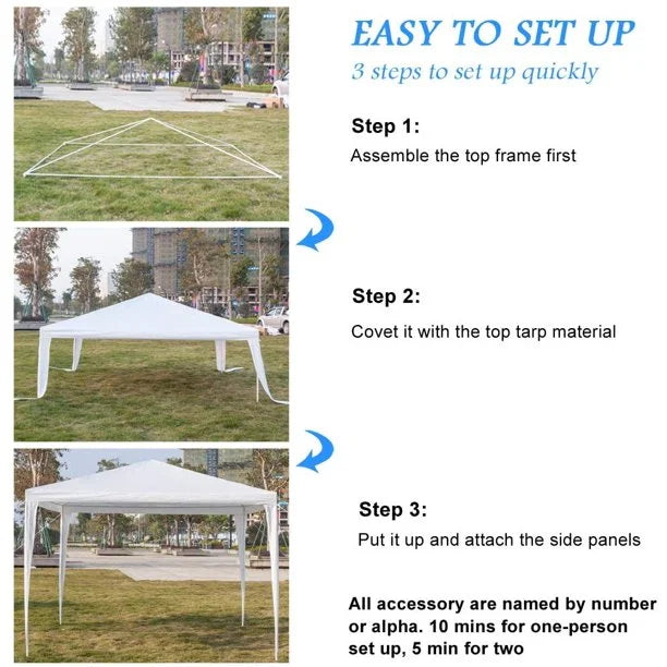 Patio Tent with 4 Removable Side Walls Y3256
