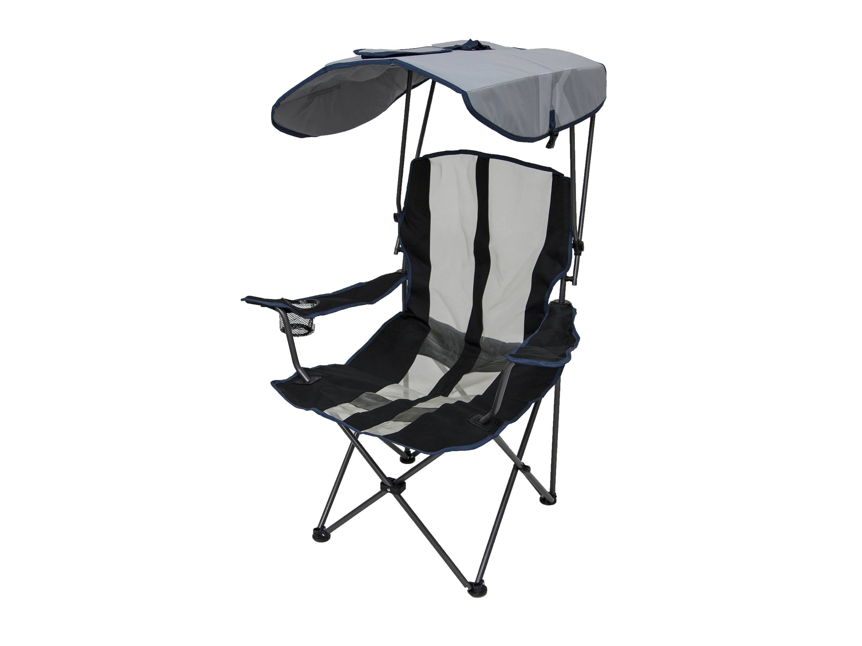 Navy Portable Camping Folding Chair with Canopy 2 Pack H4750