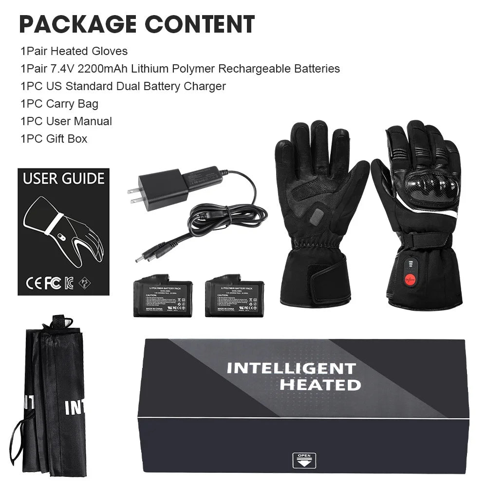 Heated Motorcycle Gloves XS-3XL S269