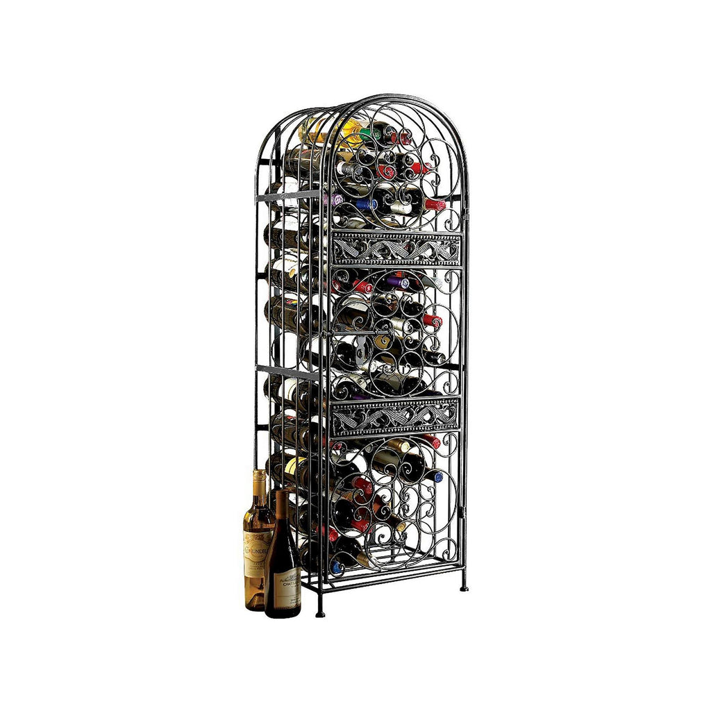 45 Bottle Wrought Iron Wine Jail I644