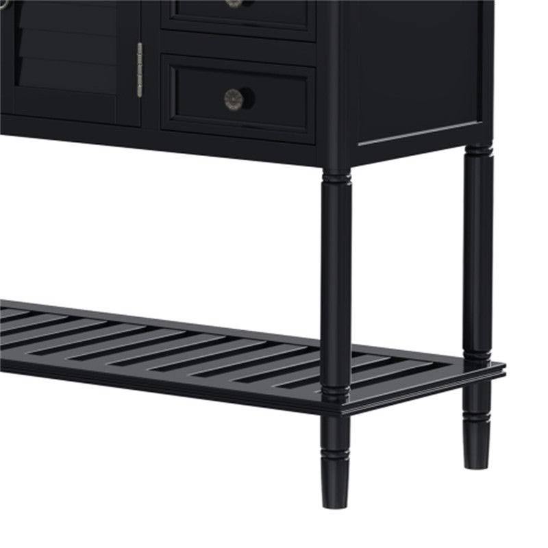 Clear Console Table with 6 Drawers and 1 Shelf U9083