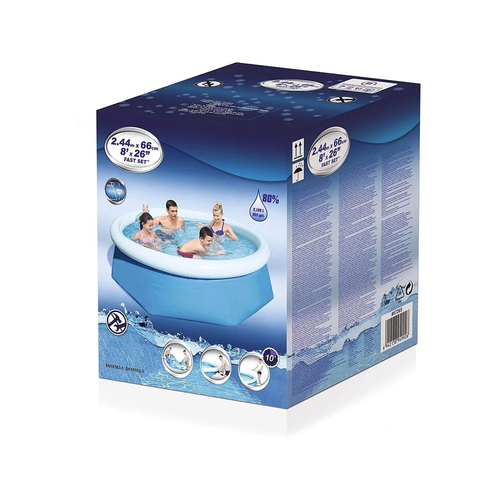 8ft Round Inflatable Kids Swimming Pool with Filter Pump P914