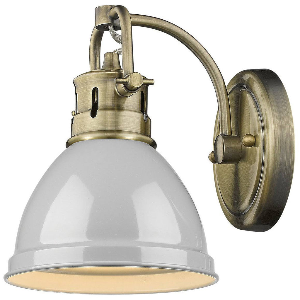Bath Vanity with Gray Shade Aged Brass U54721