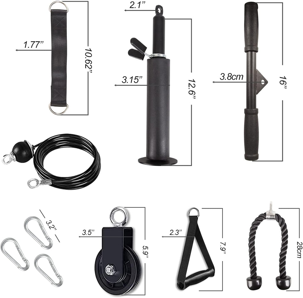 Cable Pulley System Attachments for Gym, LAT Pull Down, Biceps Curl, Triceps Exercise, Home Gym Equipment, Pack of 2 L641720