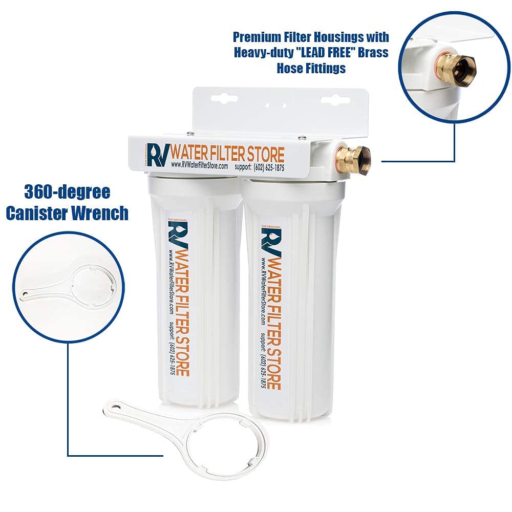 2 Stage Water Filtration System with Anti-Scale Filter D5433