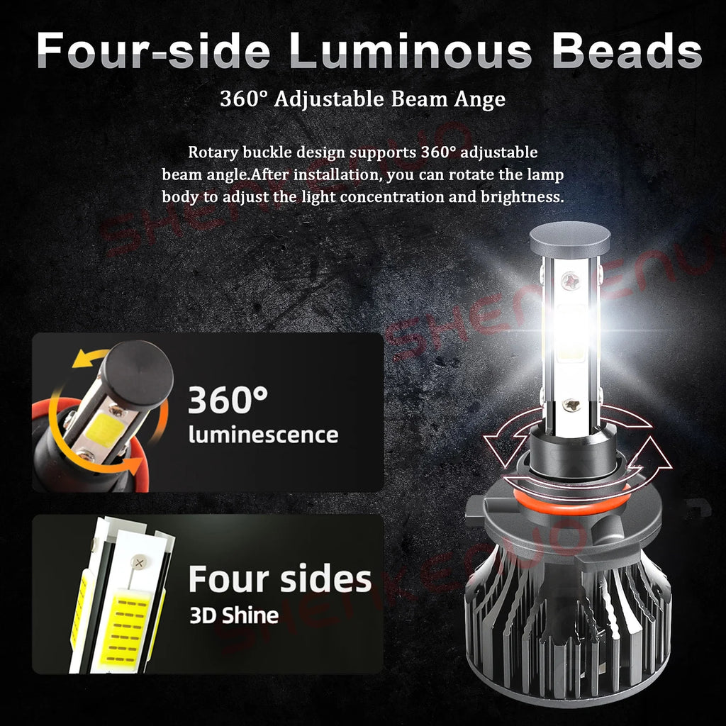 9005 H11 LED Headlight Bulbs 6x Bulbs Combo A86632