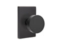 Flat Black Round Knob with Rectangular Rosette T5466