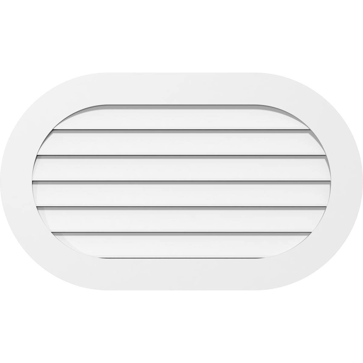 Horizontal Round Ended Surface Mount PVC Gable Vent H977673