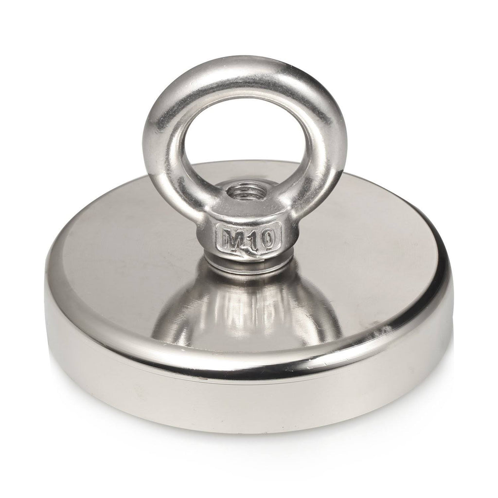 1000 lb Neodymium Fishing Magnets Dia 4.72 inch with Eyebolt A238883