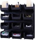 Wall Mounted 16" x 16" Metal Bin Storage System, Pack of 2 R640267