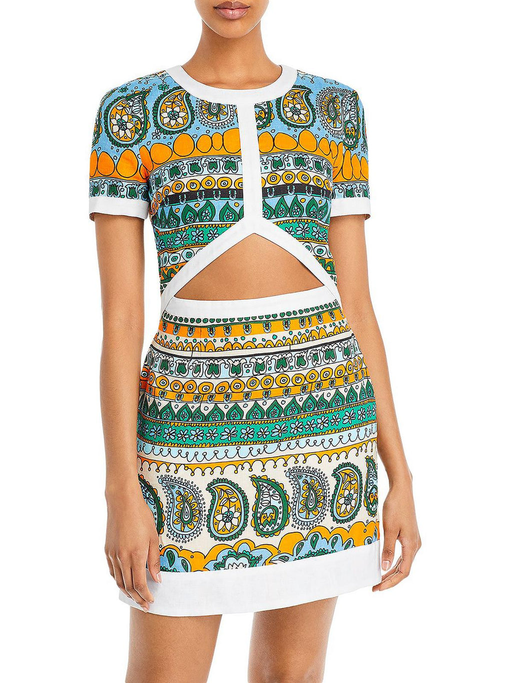 Perla Cutout Short Mini Dress V2108