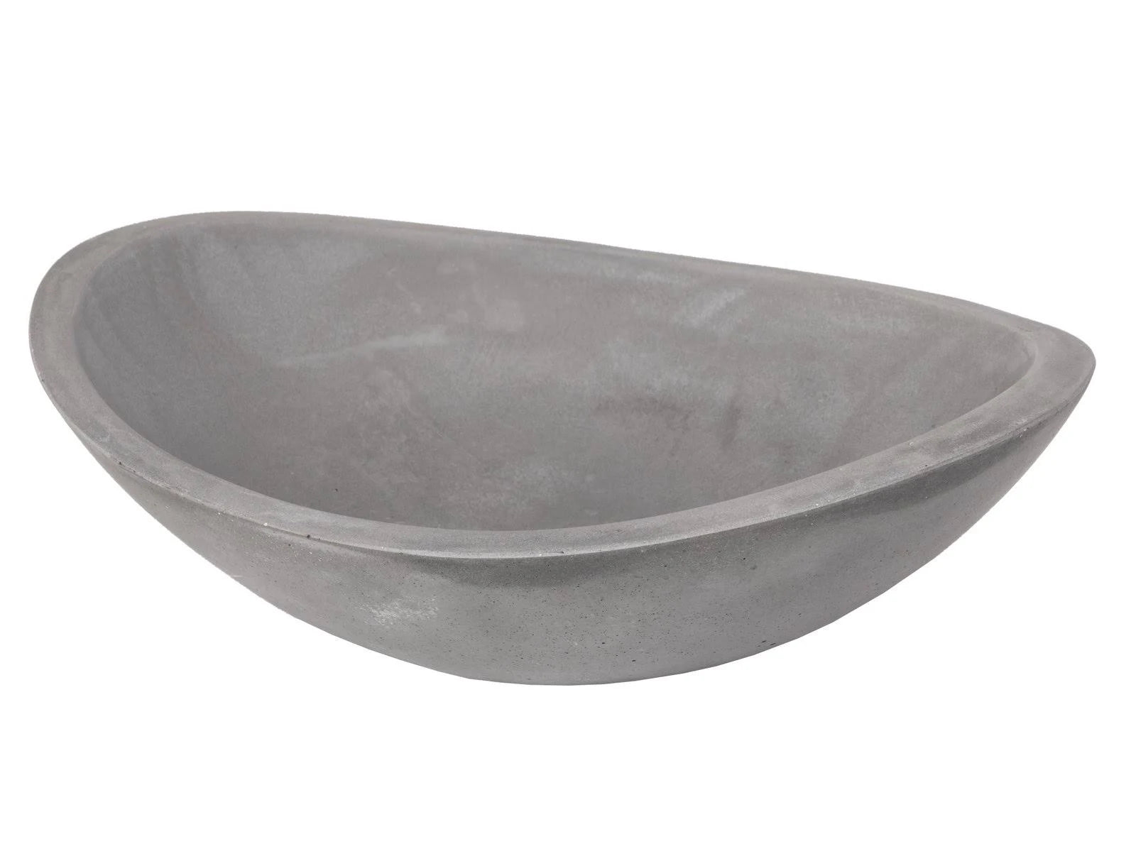 Concrete Canoe Vessel Sink in Dark Gray U8218