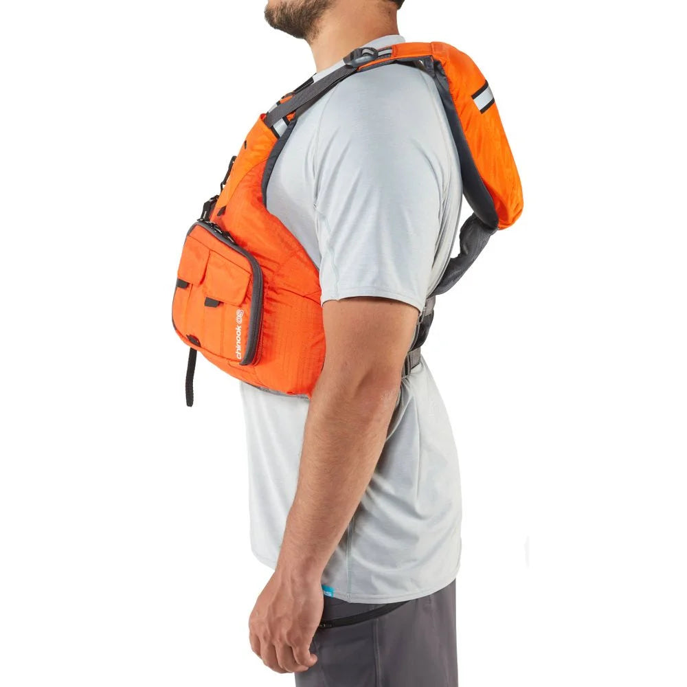 Orange Fishing Life Vest PFD with Pockets, Large/XL V65504