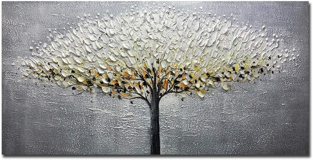 24x48 Inch Hand-Painted Oil Painting On Canvas Abstract Artwork W1949
