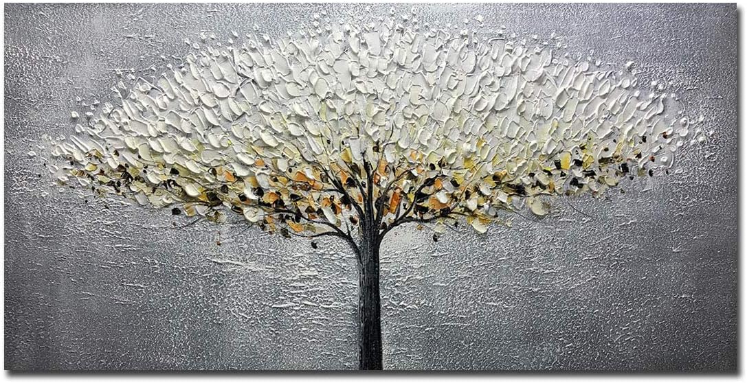 24x48 Inch Hand-Painted Oil Painting On Canvas Abstract Artwork W1949