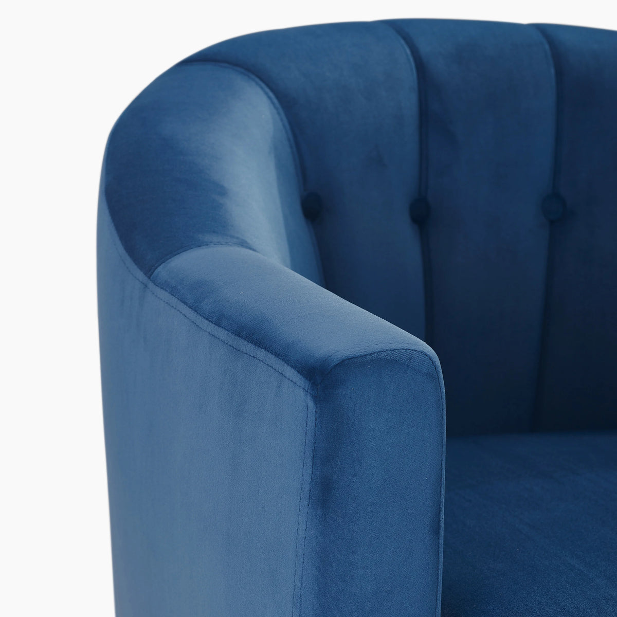 Blue Tufted Velvet Accent Tub Chair N246