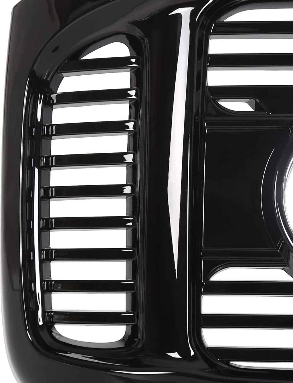 Glossy Black Front Hood Bumper Grille Grill ABS with Fog Lights Y767319