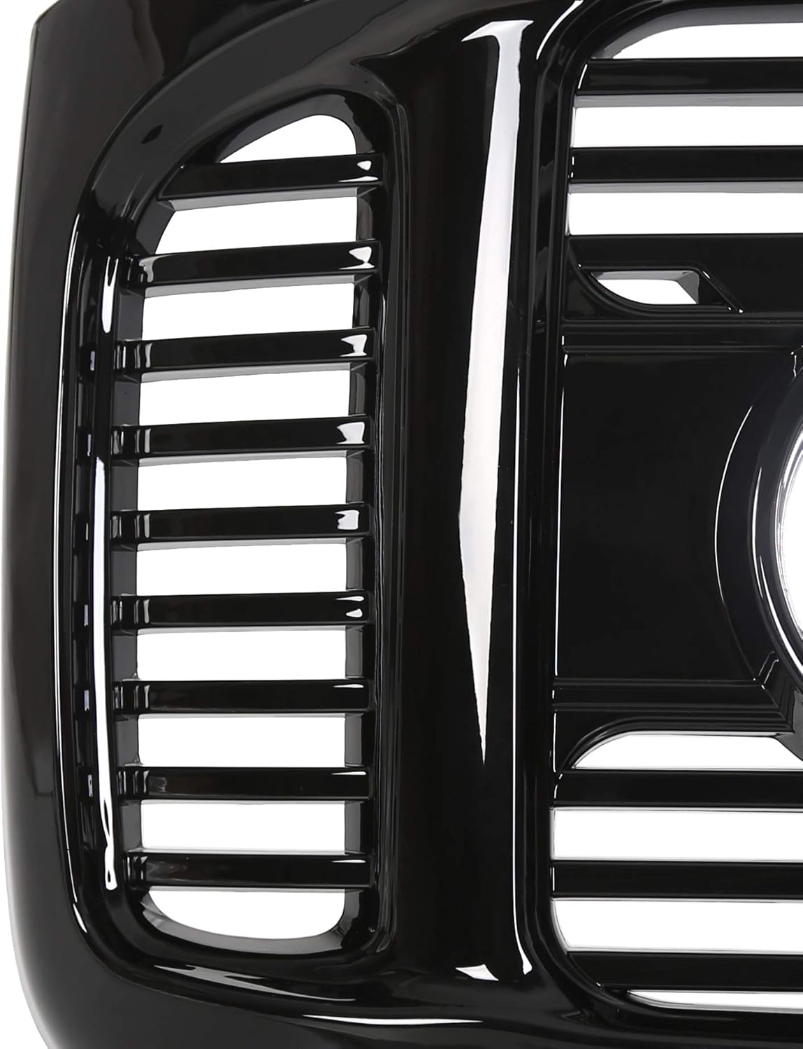 Glossy Black Front Hood Bumper Grille Grill ABS with Fog Lights Y767319
