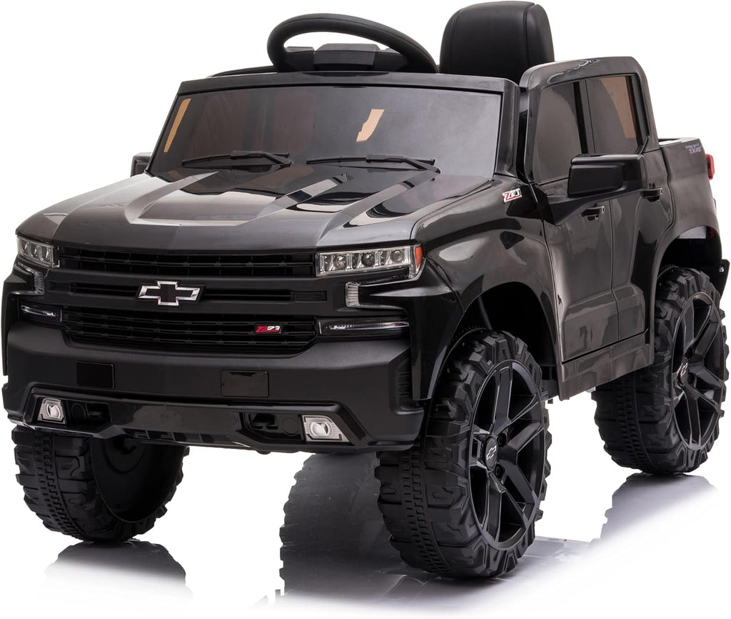 White 12V Licensed Chevrolet Silverado Trail Boss LT Kids Ride On Truck with Remote Control C5207