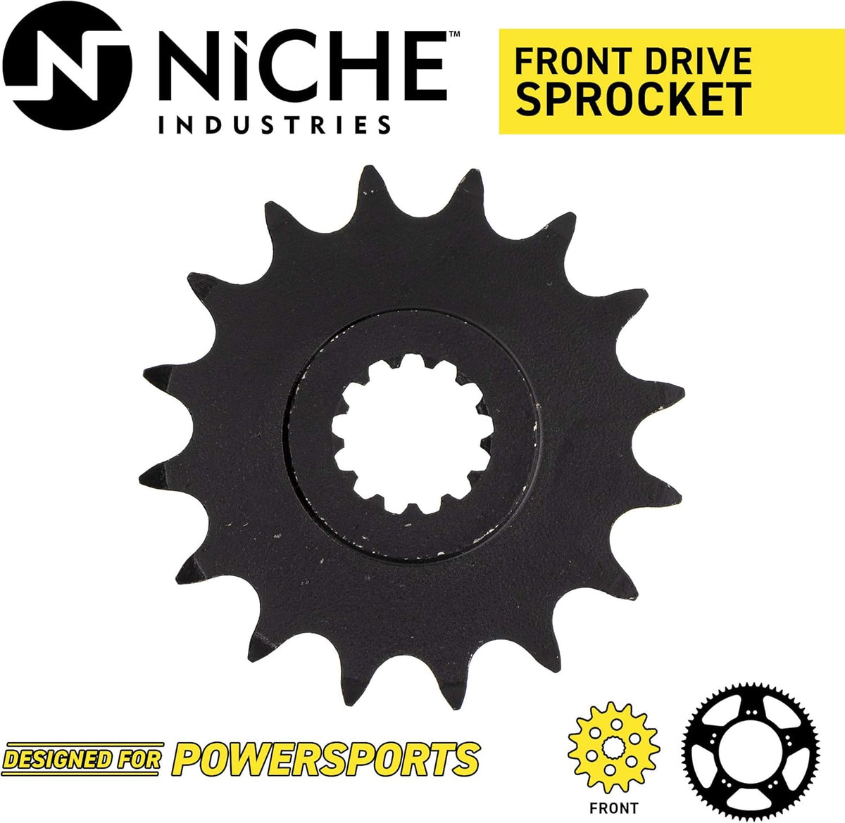 Drive Sprocket Chain Combo Front 16 Rear 48 Tooth 520NZ Standard 116 Links Pack of 2 R495066