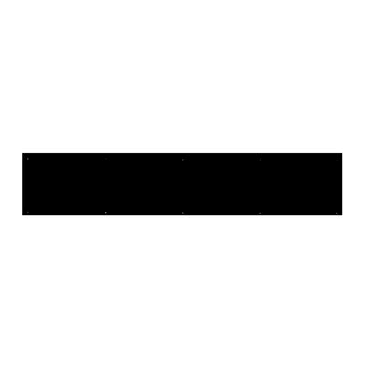 Weathered Flat Black 8x22 x 30x22 Kick Plate Magnetic Mount O2039