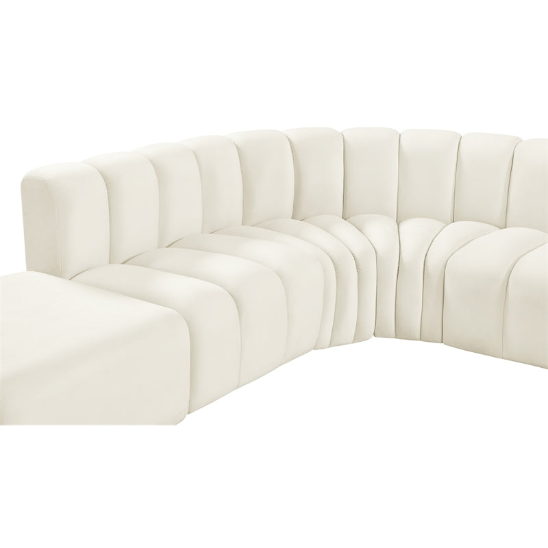 Cream Velvet Modular Sofa H667