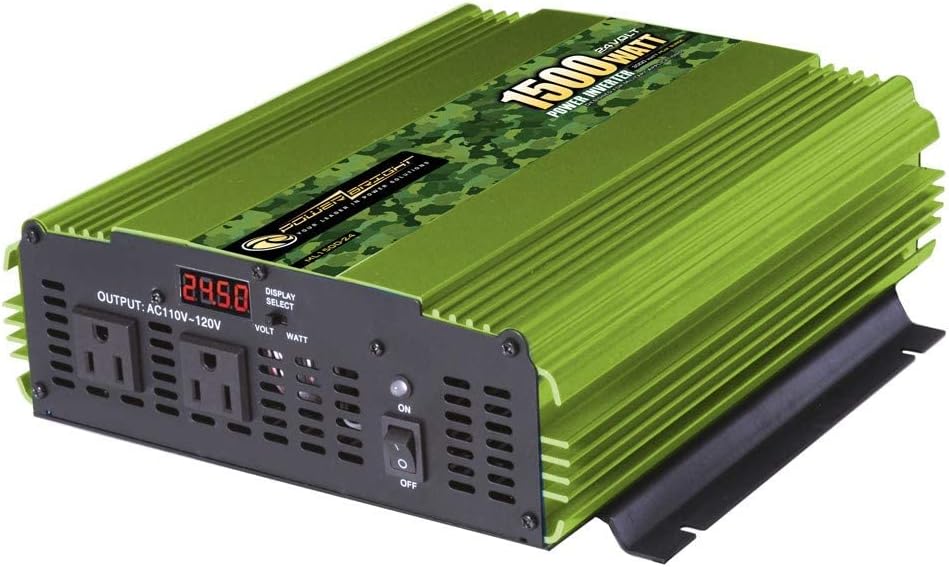 1500 Watt 24V Power Inverter with Dual 110V AC Outlets G471