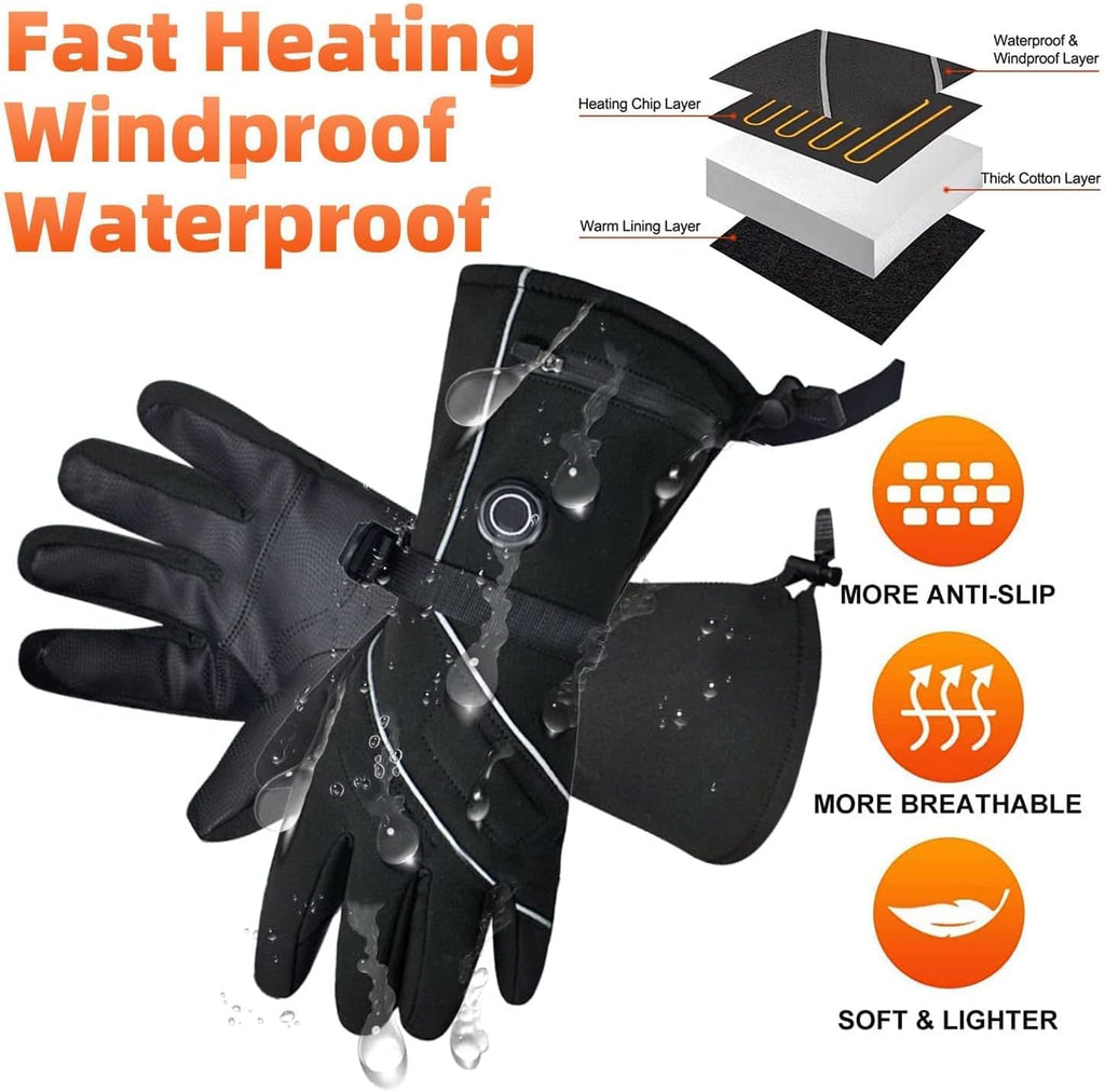 Rechargeable Battery Waterproof Heated Gloves N48574