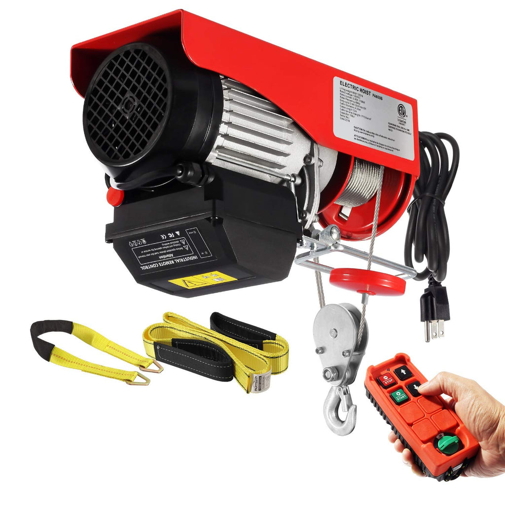 Electric Cable Hoist with Wireless Remote Control, 38ft Lift Height X923