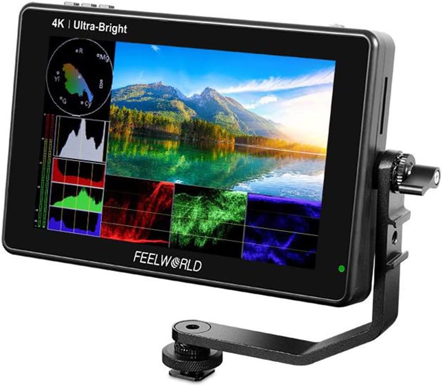 7 Inch 2200nits Touch Screen HDR Camera Field Monitor with F970 External Power and Install Kit Q334