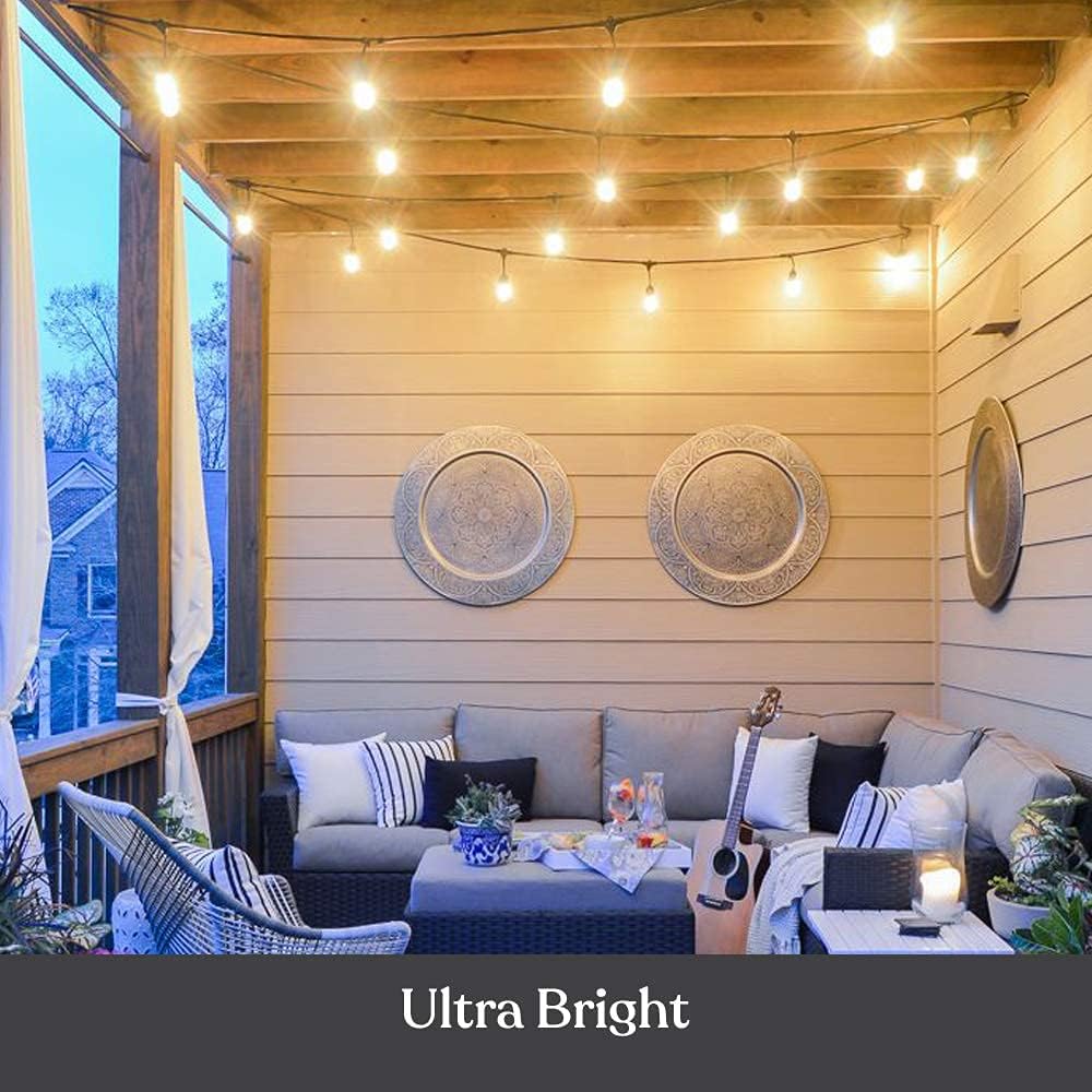 Waterproof Outdoor String Lights with 48 Ft Dimmable Edison Bulbs Q7361