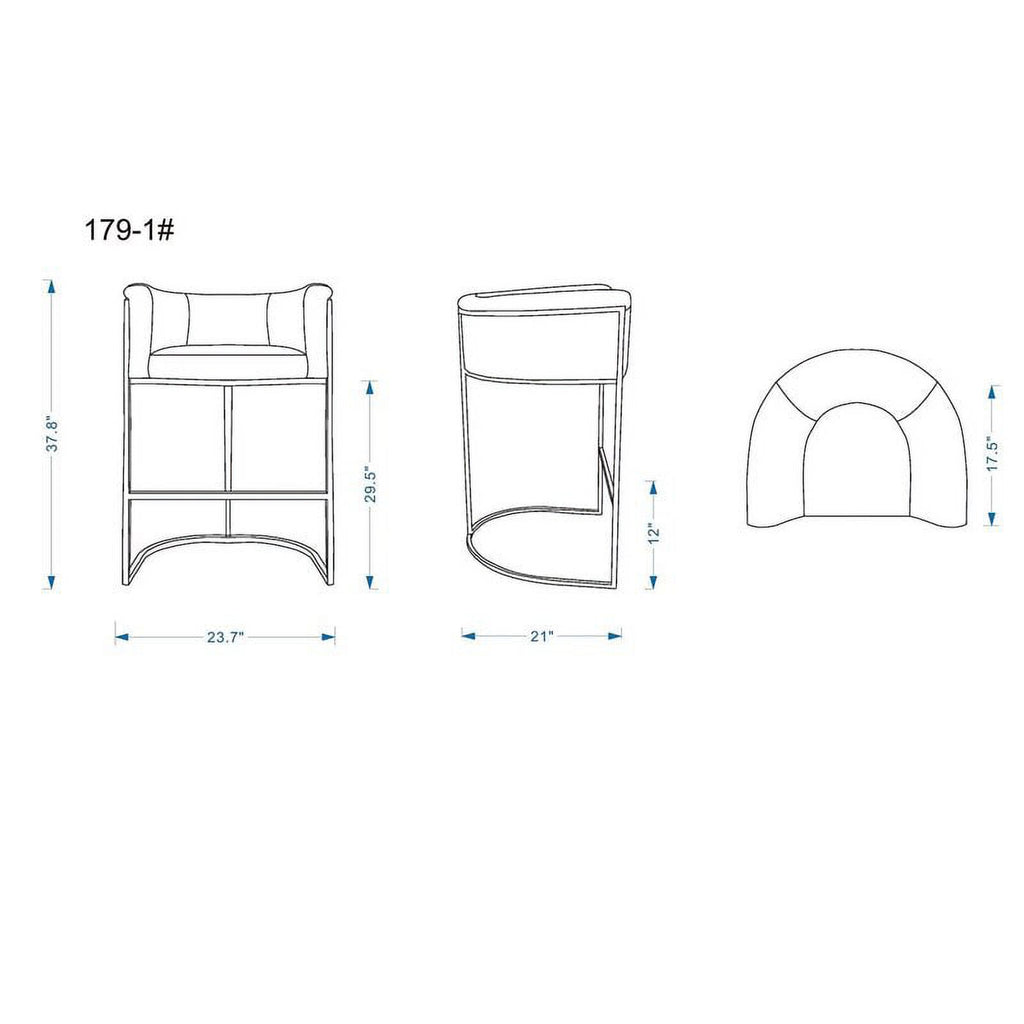 Faux Leather Barstool Set of 2 F693256