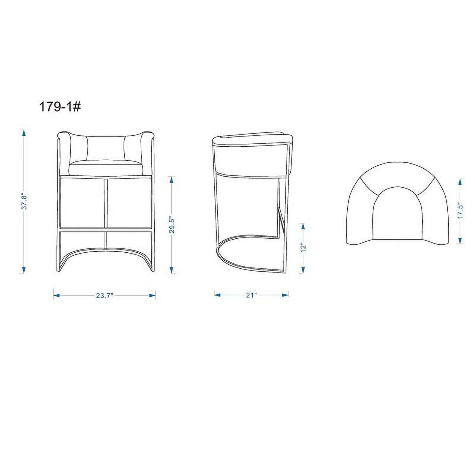 Faux Leather Barstool Set of 2 F693256