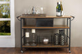 Brown Wood and Metal Kitchen Cart W760761