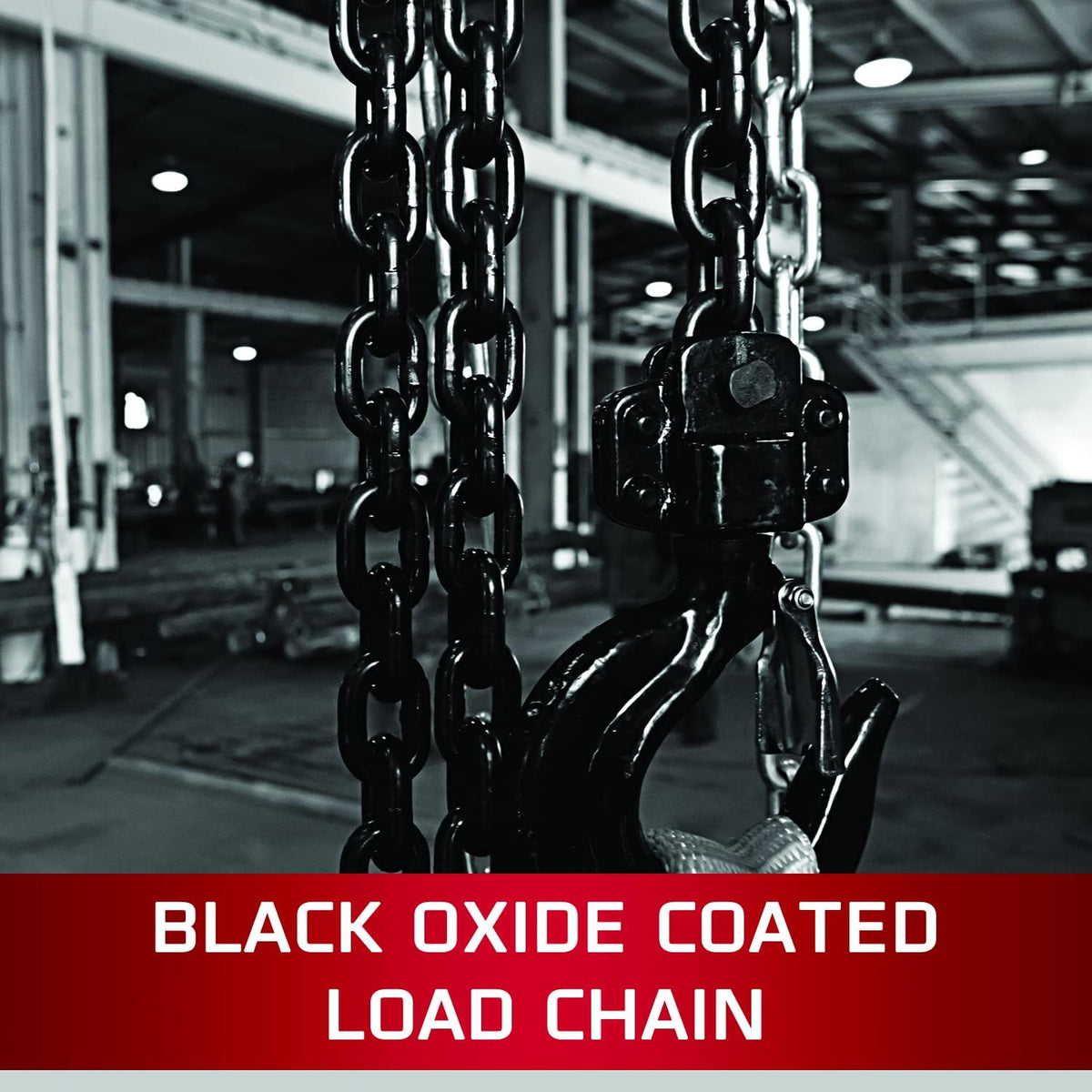 1-1/2-Ton Chain Hoist with 10' Lift R607