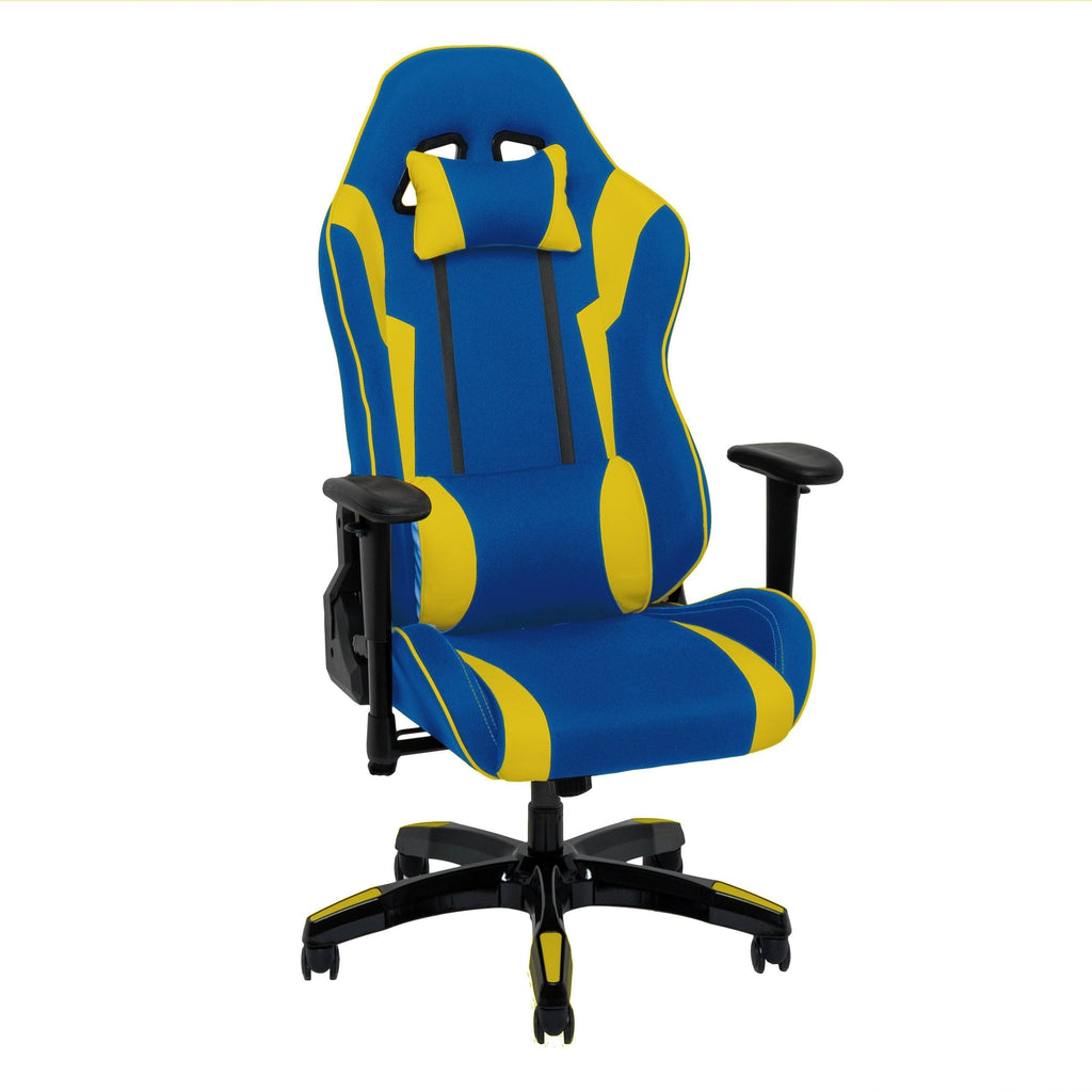Bonded Leather, Fabric, and Mesh High-Back Ergonomic Gaming Chair B65635