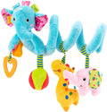 Blue Elephant Hanging Plush Rattle Crib Toy W963