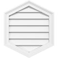 40x22W x 38x22H Vertical Peaked Surface Mount PVC Gable Vent W1110